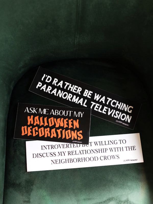 Neighborhood Crows Bumper Sticker Lady Moon Co