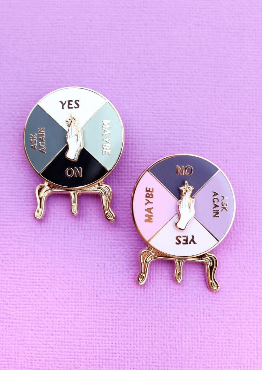 Crystal Ball Spinner Pin