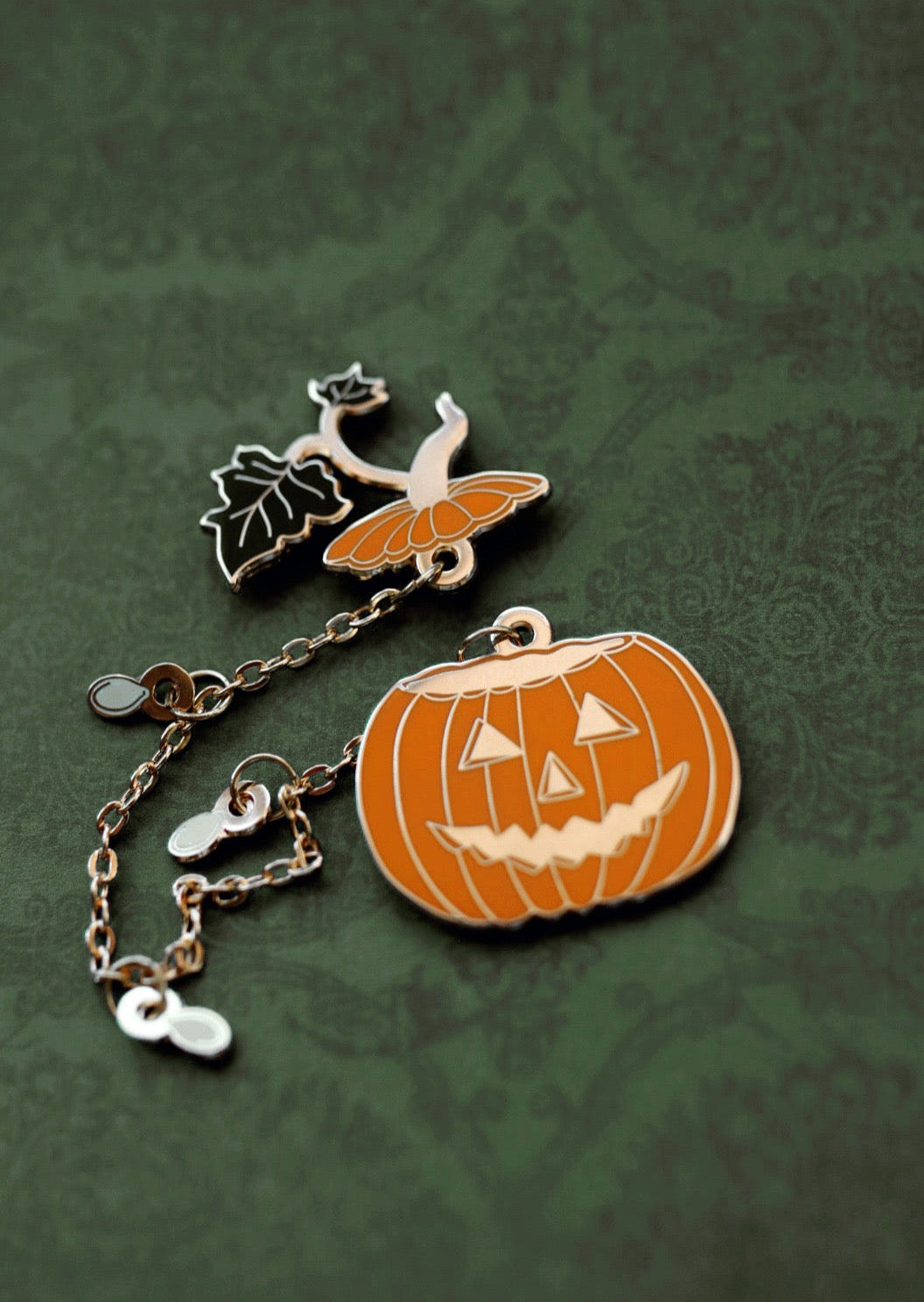 Jack O Lantern Pin Brooch
