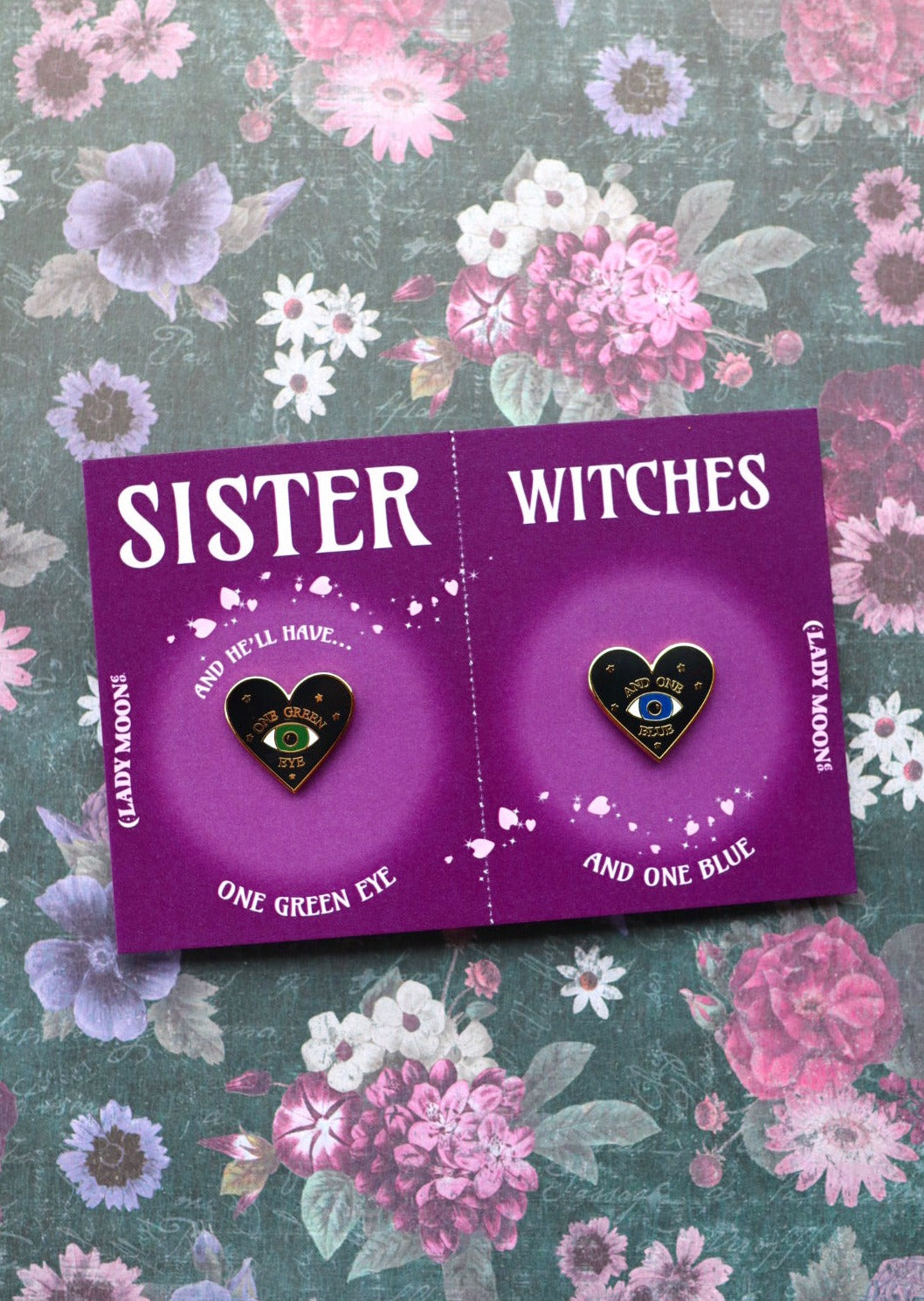 One Green Eye One Blue BFF Pin Set