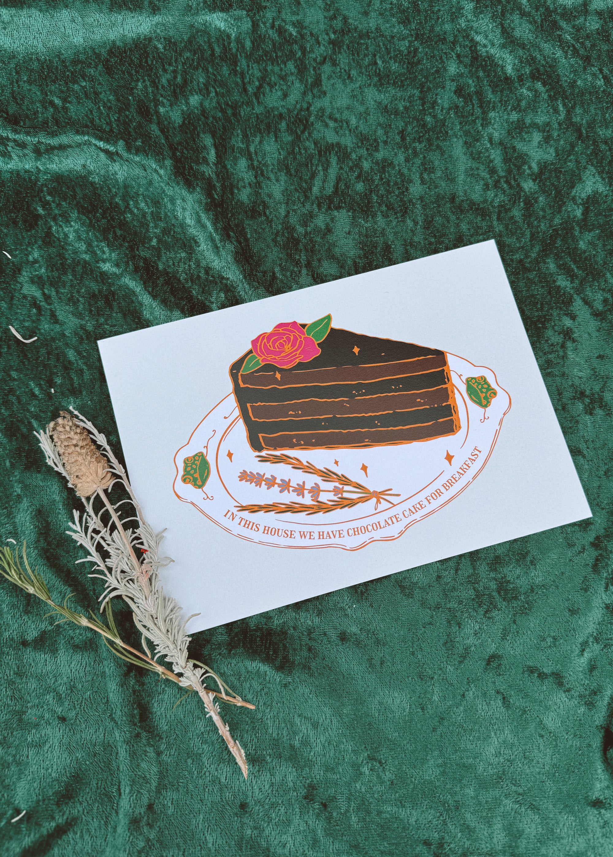 Chocolate Cake For Breakfast Print