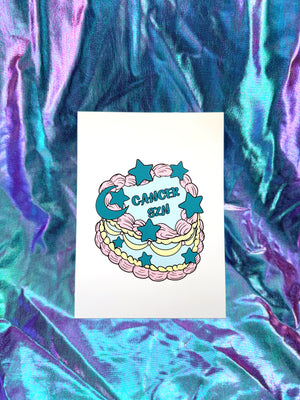 Zodiac Birthday Cake Prints