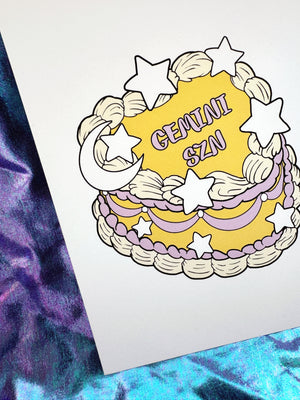 Zodiac Birthday Cake Prints