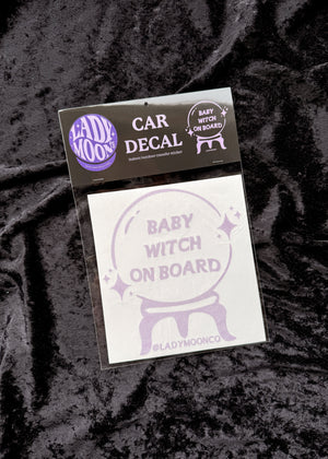 Baby Witch On Board Car Decal