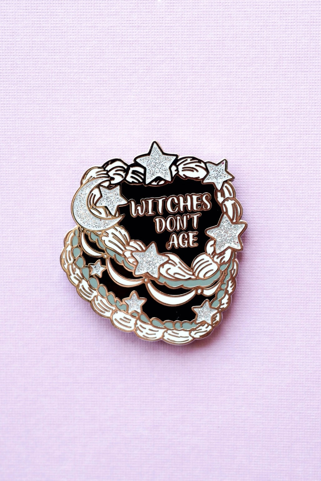 Witches Don't Age Cake Pin