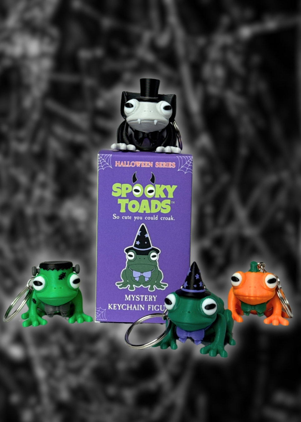 Spooky Toads Mystery Keychain Figure: Halloween Series