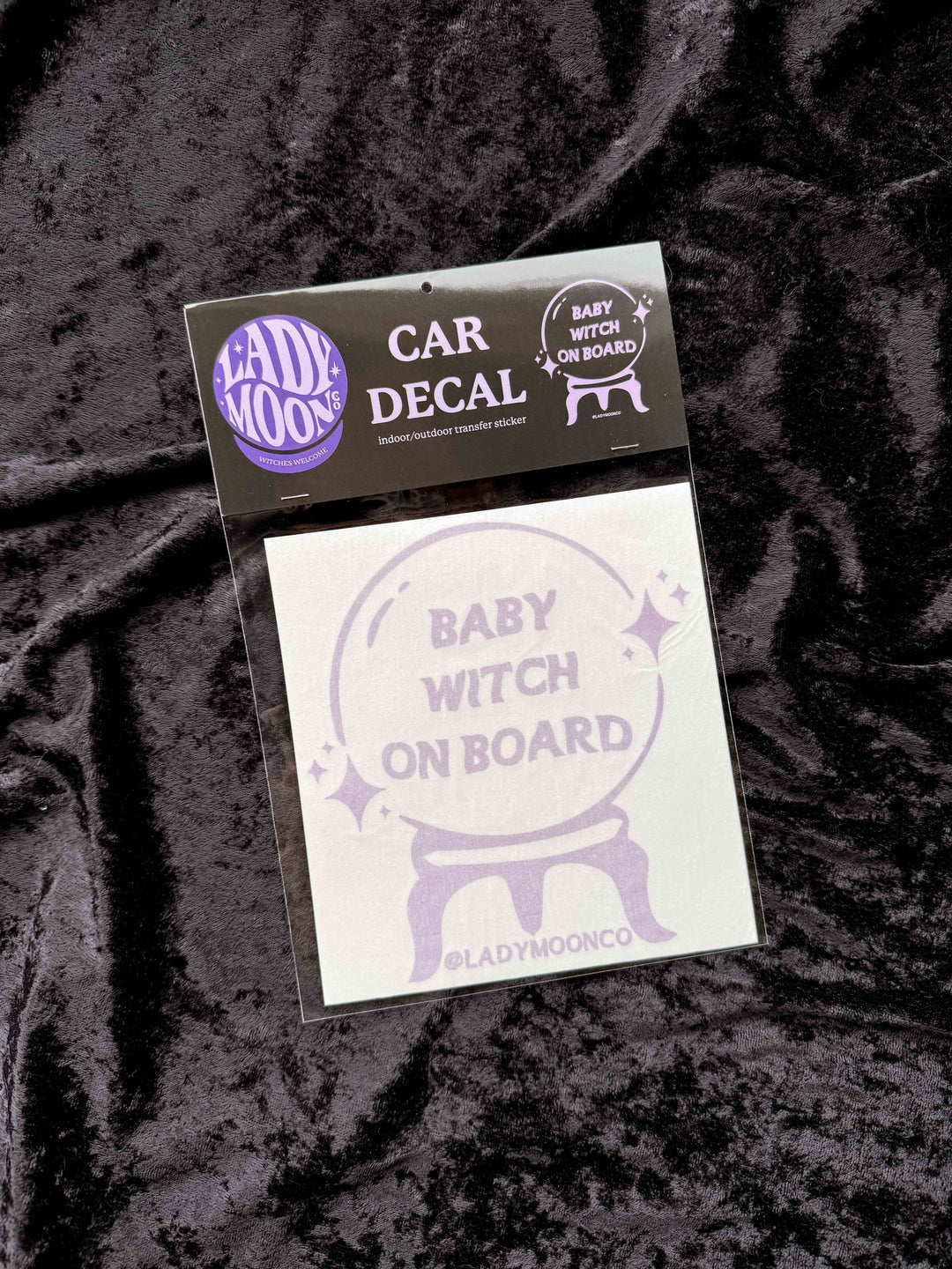 Baby Witch On Board Car Decal