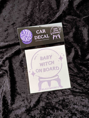 Baby Witch On Board Car Decal