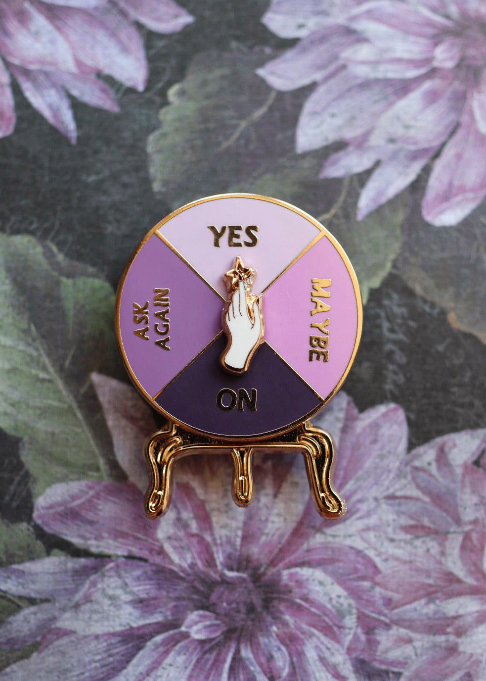 Crystal Ball Spinner Pin