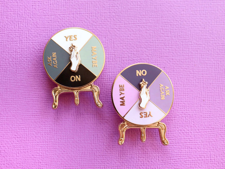 Crystal Ball Spinner Pin