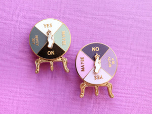 Crystal Ball Spinner Pin