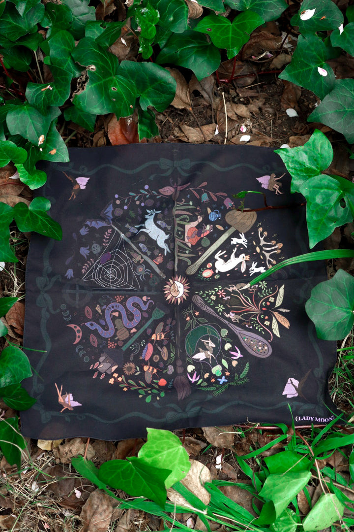 Wheel Of The Fae Altar Cloth Bandana