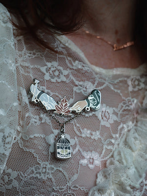 Frankenstein Leaf Brooch Pin (Limited Edition)