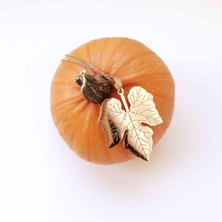 Pumpkin Leaf Necklace