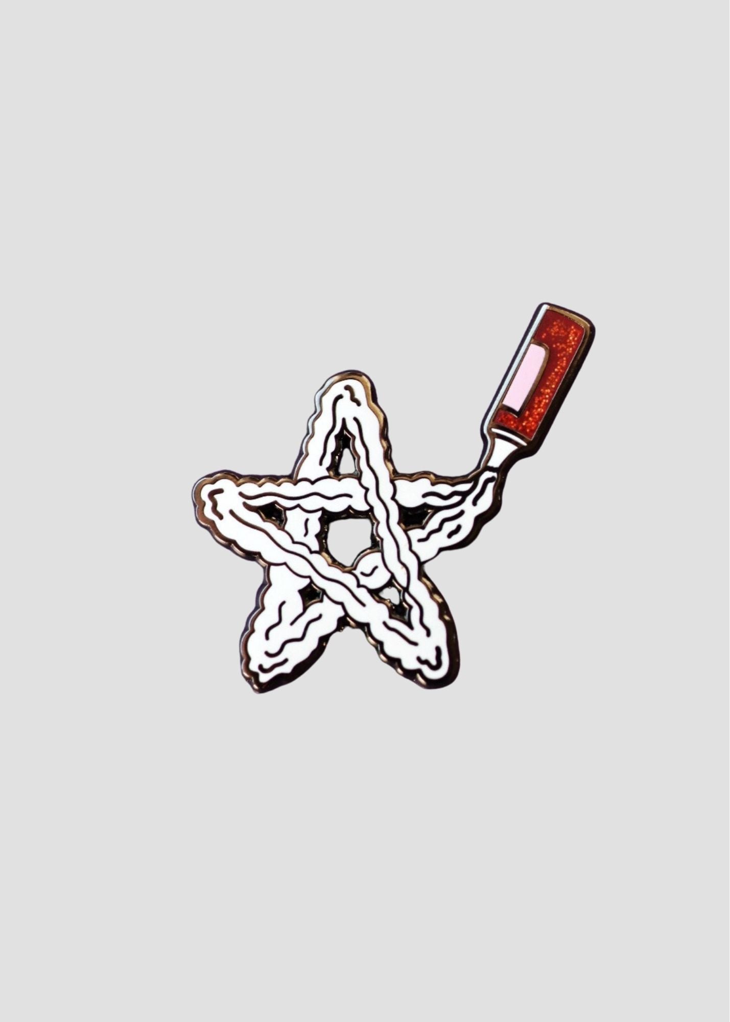 Whipped Cream Pentagram Pin