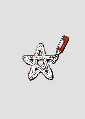 Whipped Cream Pentagram Pin