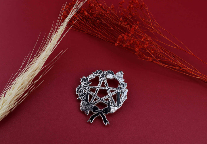Pentacle Wreath Brooch