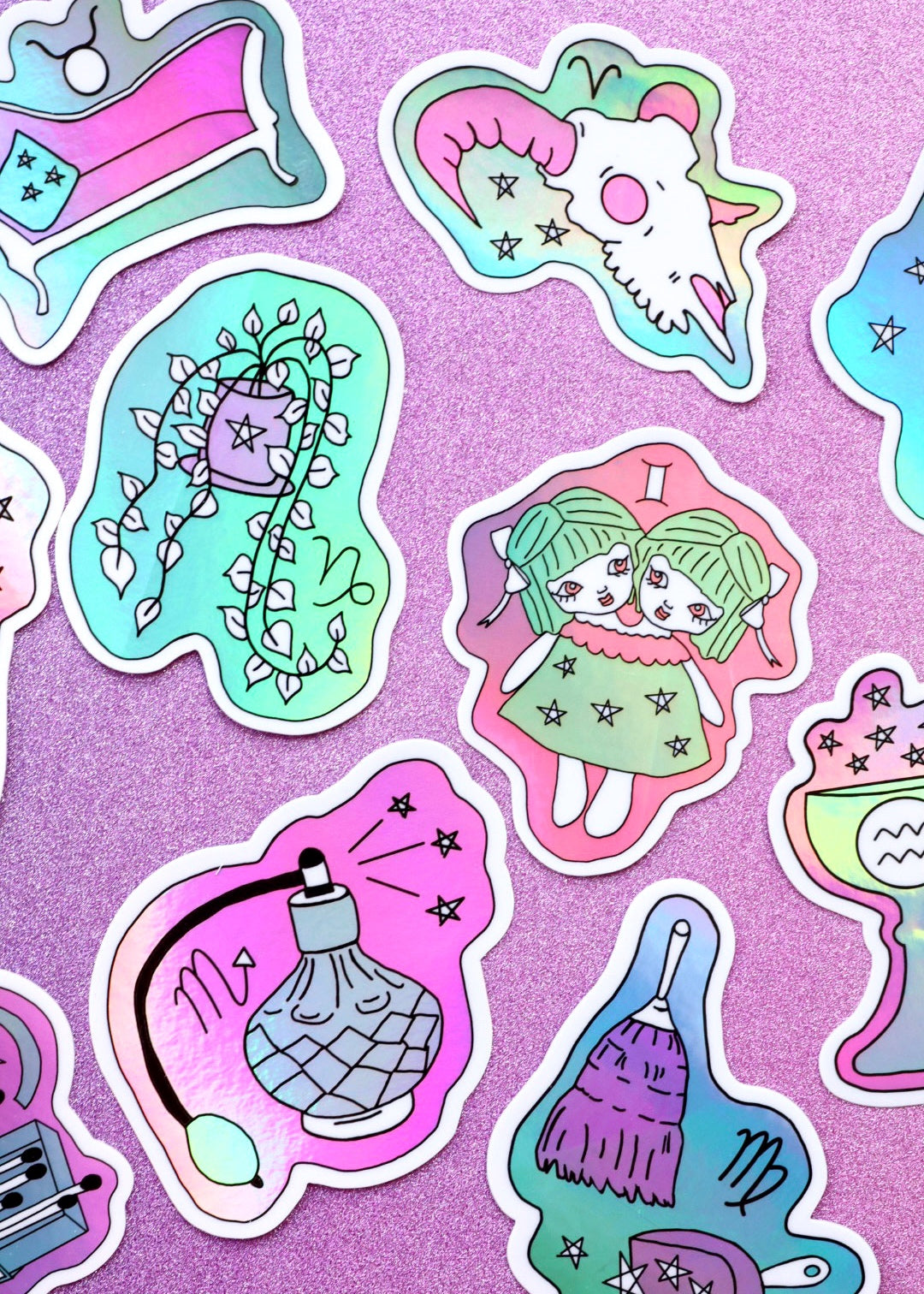 Thrifted Zodiac Stickers
