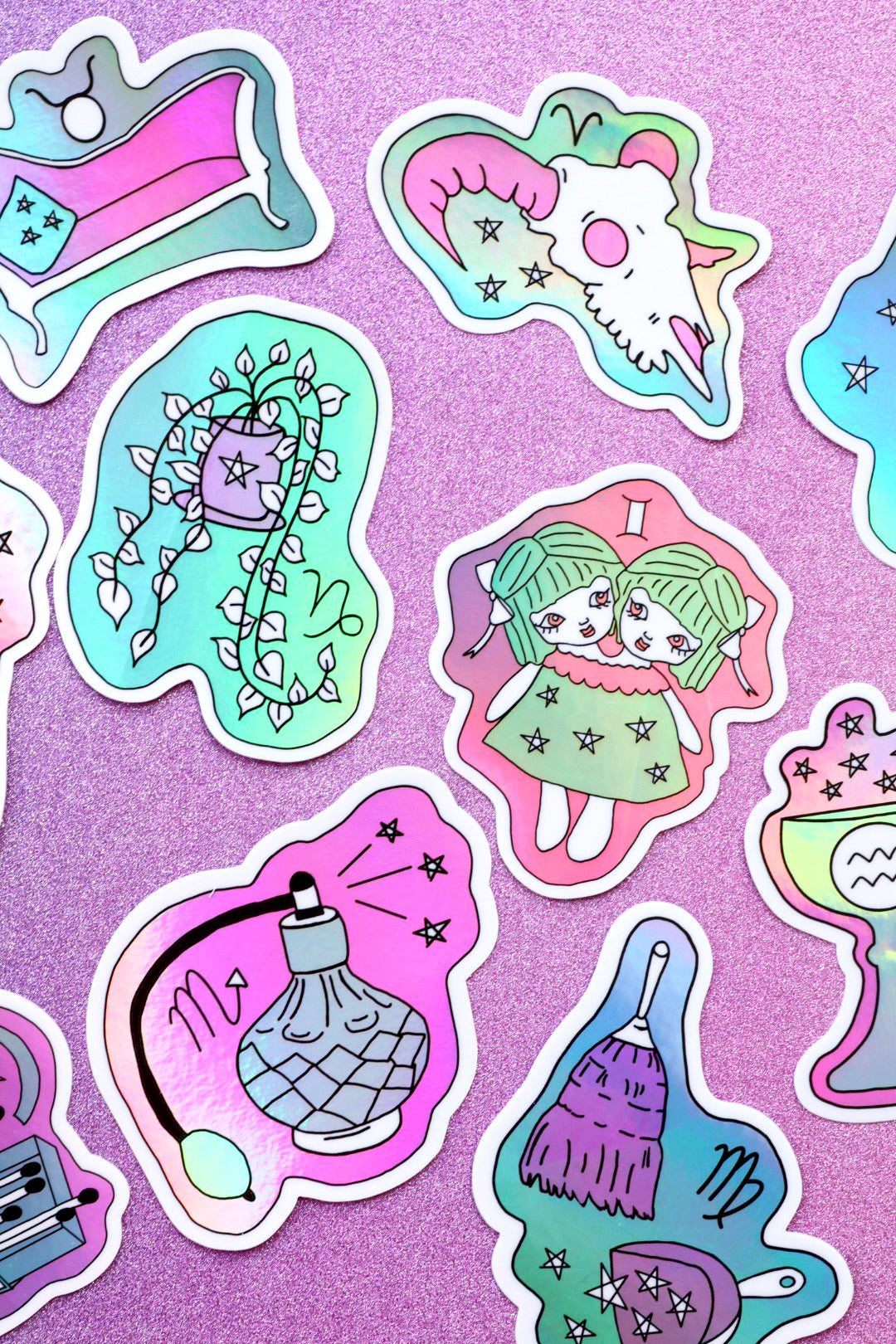 Thrifted Zodiac Stickers