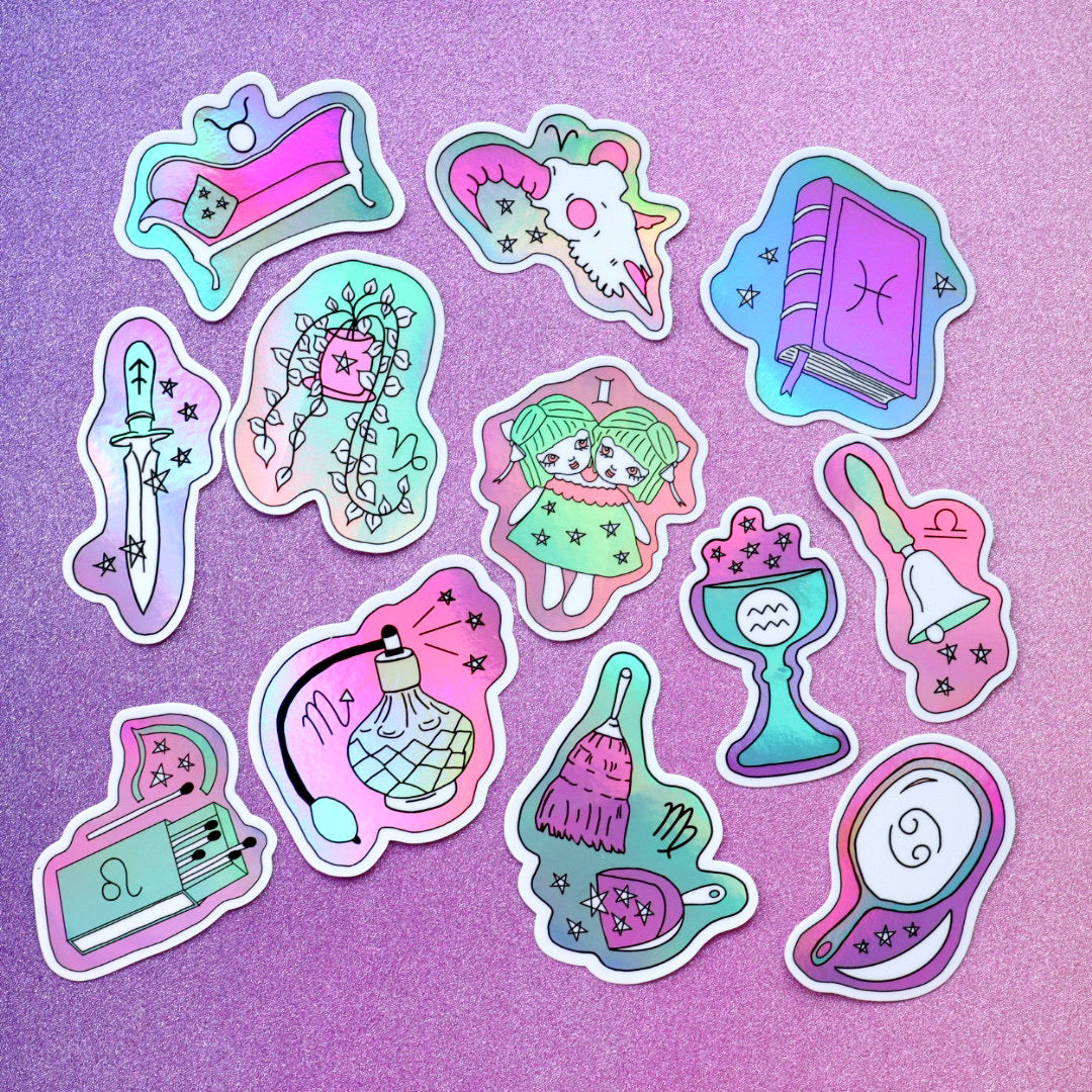 Thrifted Zodiac Stickers