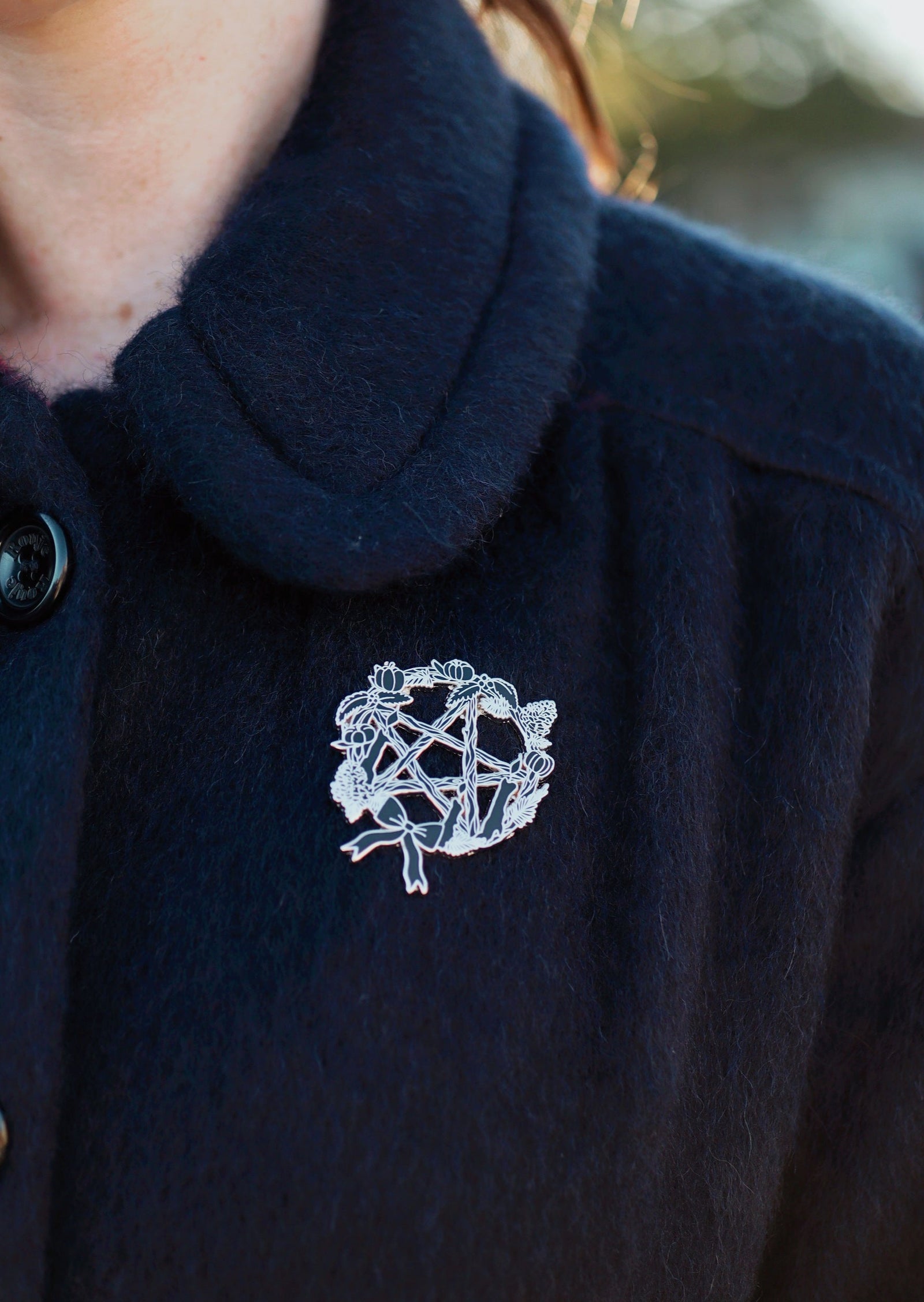 Pentacle Wreath Brooch