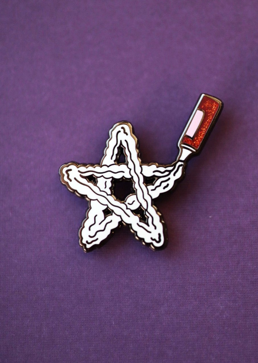 Whipped Cream Pentagram Pin