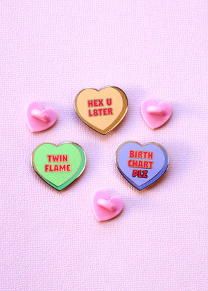 WITCHY CANDY HEART PINS