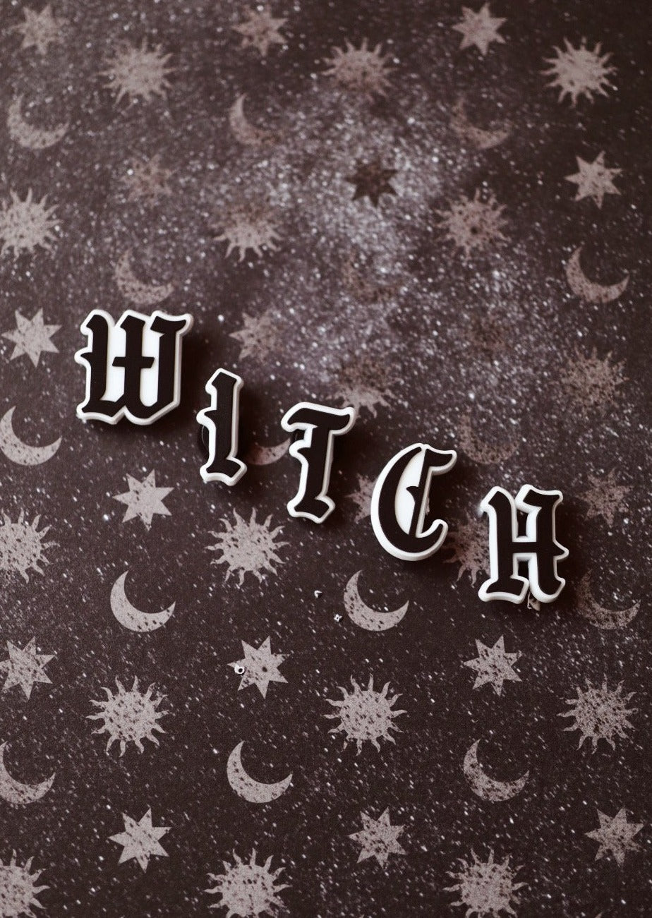 WITCH LETTER SHOE CHARM SET